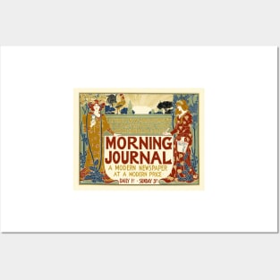 MORNING JOURNAL NEWSPAPER by Louis John Rhead Vintage American Advertisement Posters and Art